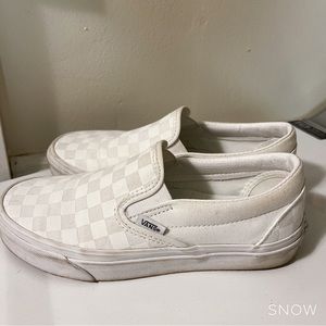 White checkered Vans